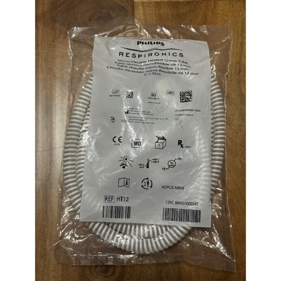 Philips Respironics 12mm Micro-Flexible 6 Feet Tube HCPCS A4604- New in Package - Picture 1 of 2